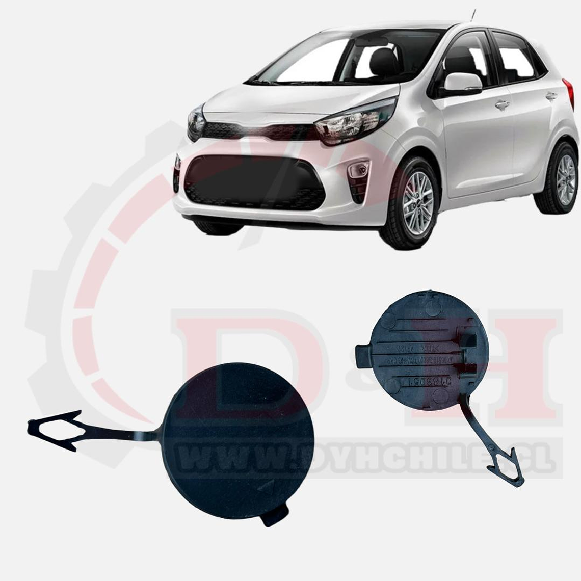 TAPA REMOLQUE DELANTERO COMPATIBLE KIA MORNING 2018-2023 1