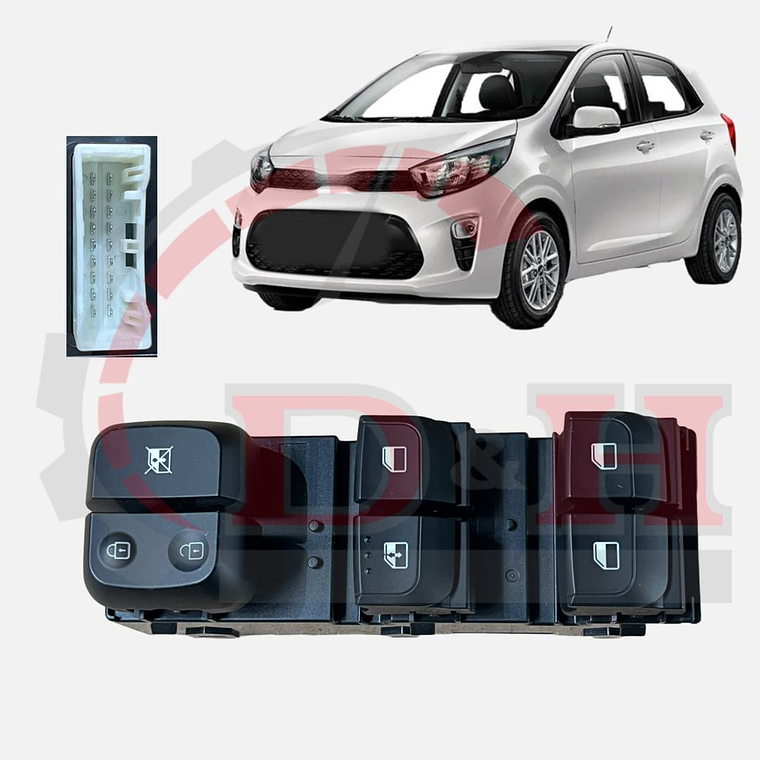 BOTONERA PRINCIPAL COMPATIBLE KIA MORNING 2018-2024 1