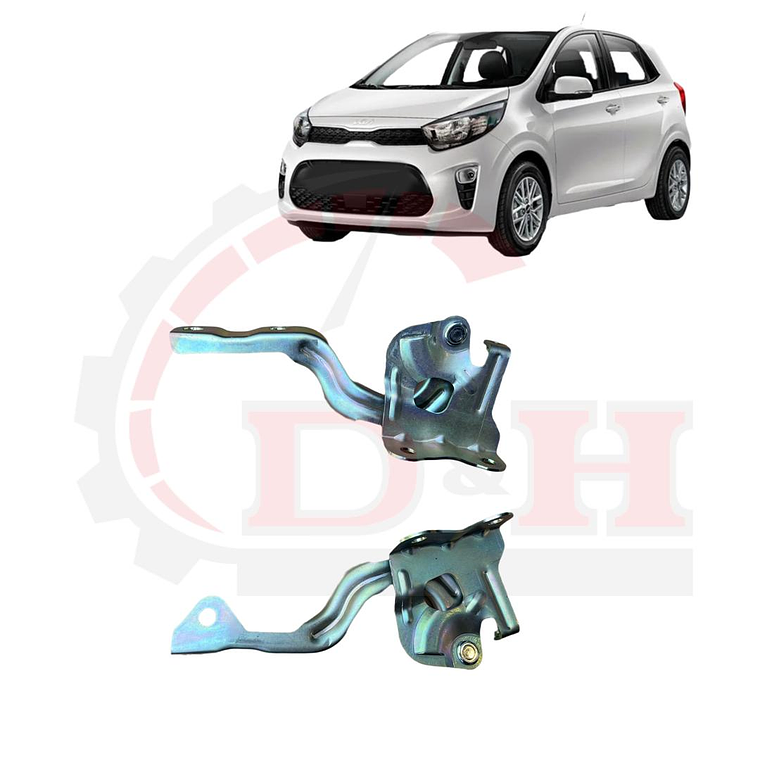 PAR BISAGRAS DE CAPOT COMPATIBLE KIA MORNING 2018-2023 1