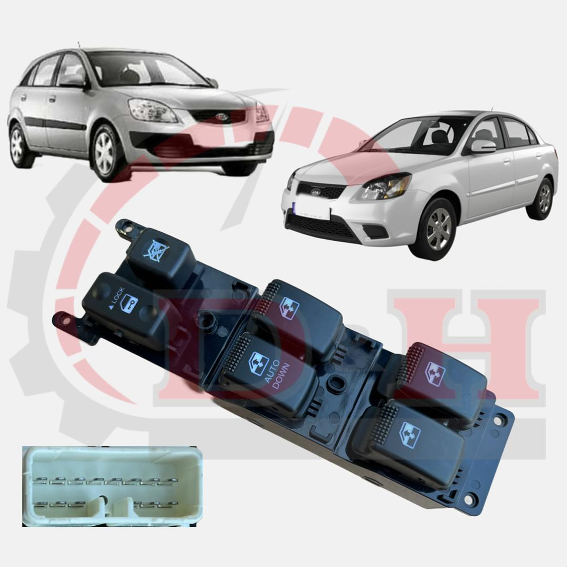 BOTONERA PRINCIPAL COMPATIBLE KIA RIO JB 2006-2011 1