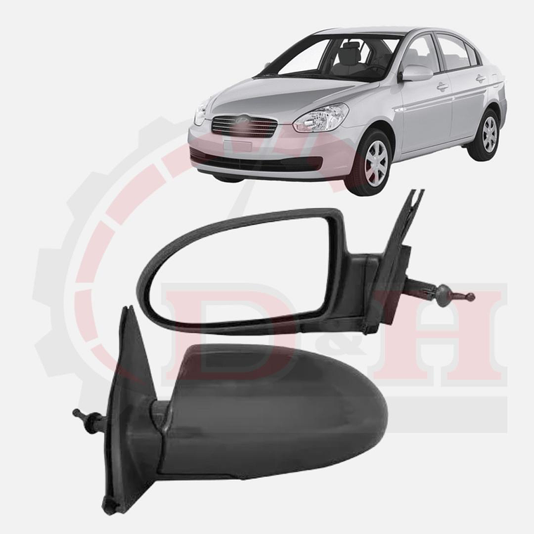 ESPEJO MANUAL IZQUIERDO COMPATIBLE HYUNDAI ACCENT 2006-2011 1