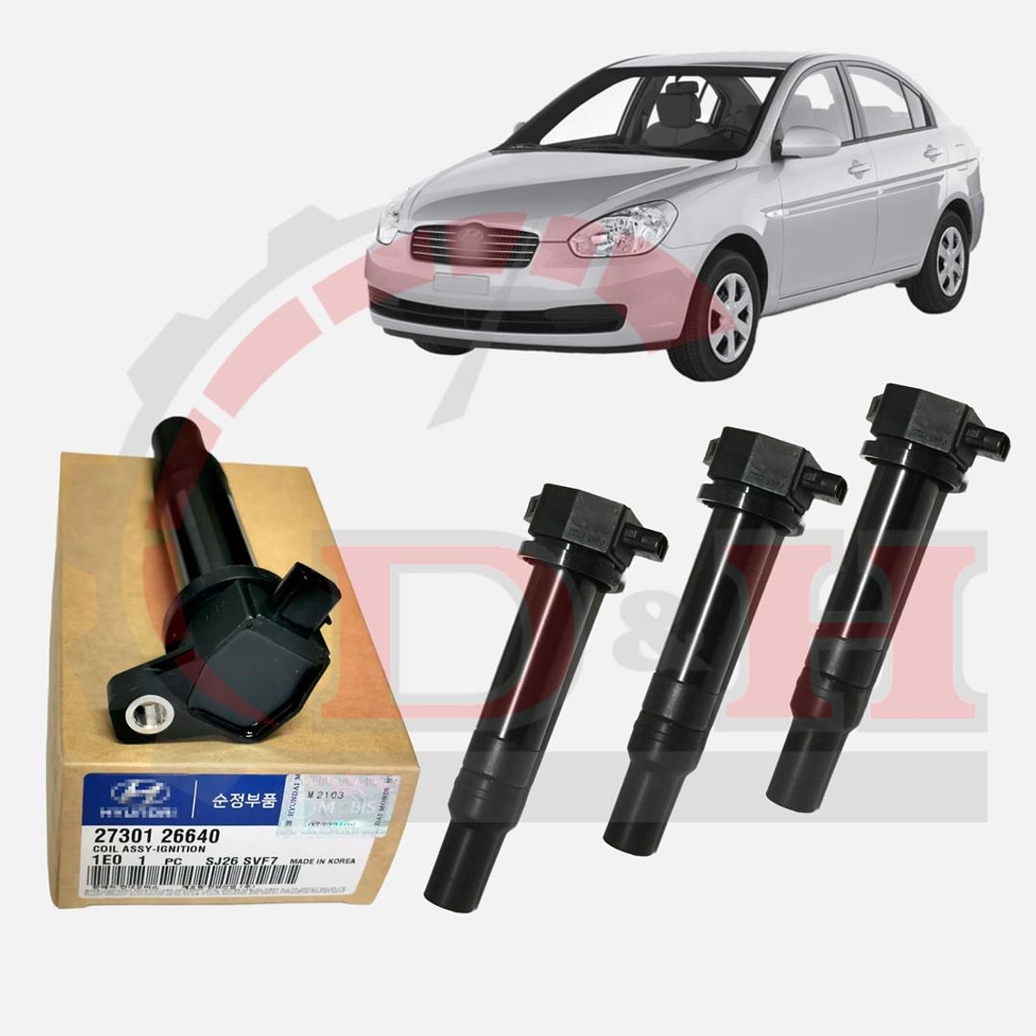 JUEGO BOBINAS COMPATIBLE HYUNDAI ACCENT 2006-2011 1