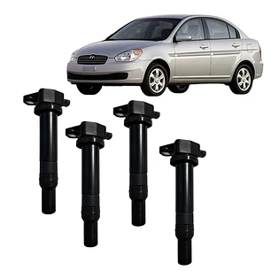 Jgo 4 Bobinas  Compatible Hyundai Accent 1.4 2006-2011 /26