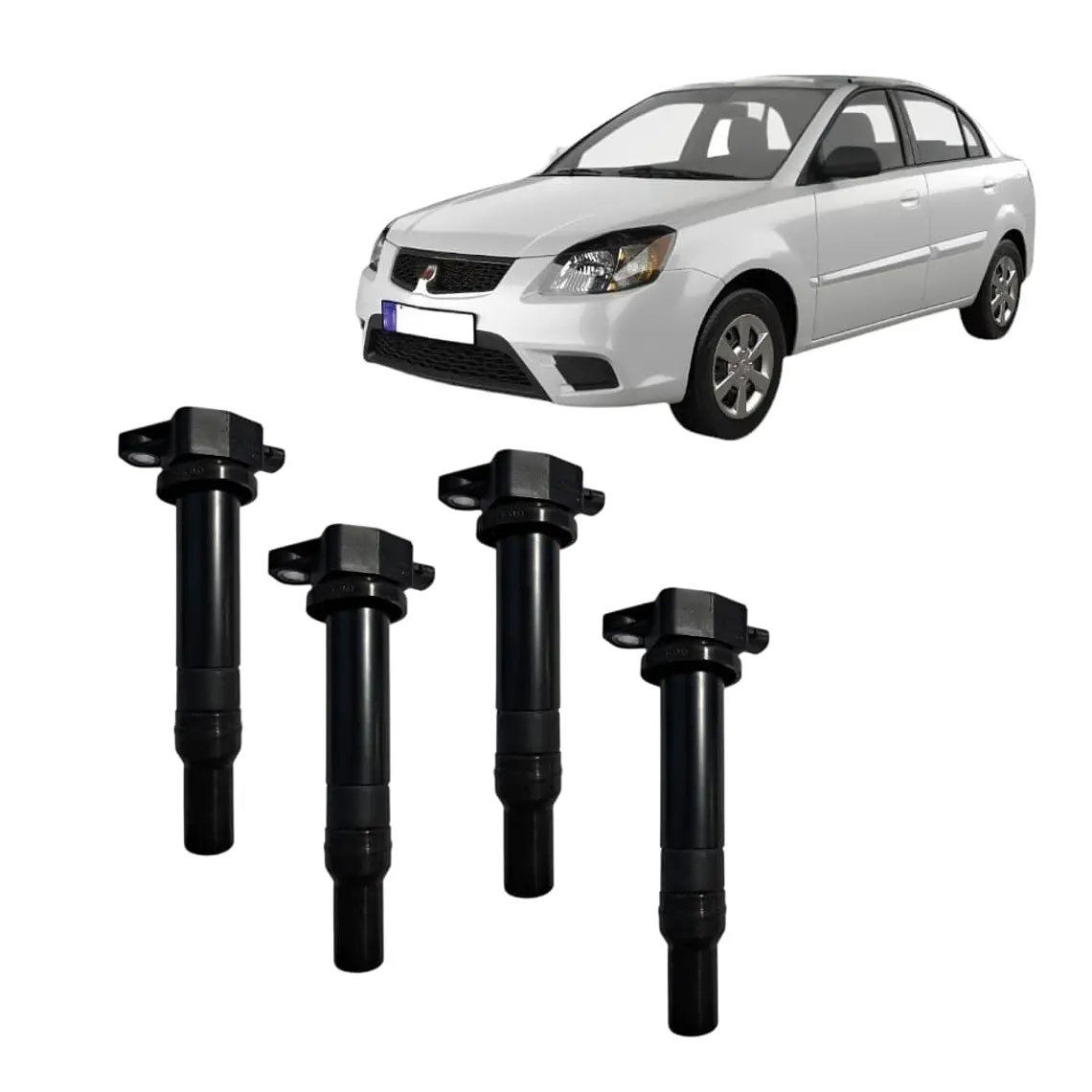 Jgo 4 Bobinas Orig Compatible Kia Rio Jb 1.6 2006-2011 /26 1