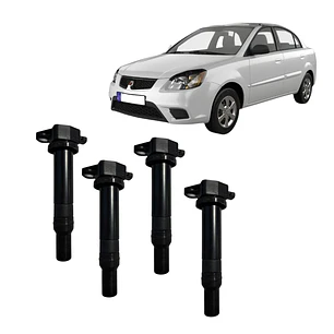Jgo 4 Bobinas Orig Compatible Kia Rio Jb 1.6 2006-2011 /26