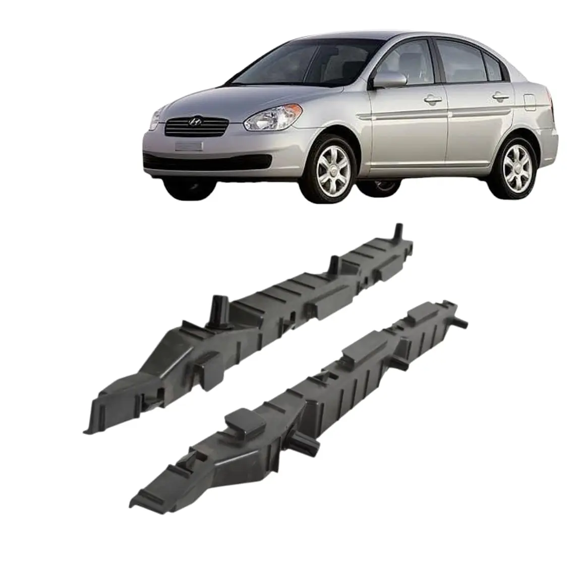 Par Ménsulas Traseras Compatible Hyundai Accent 2006-2011 /1e 1