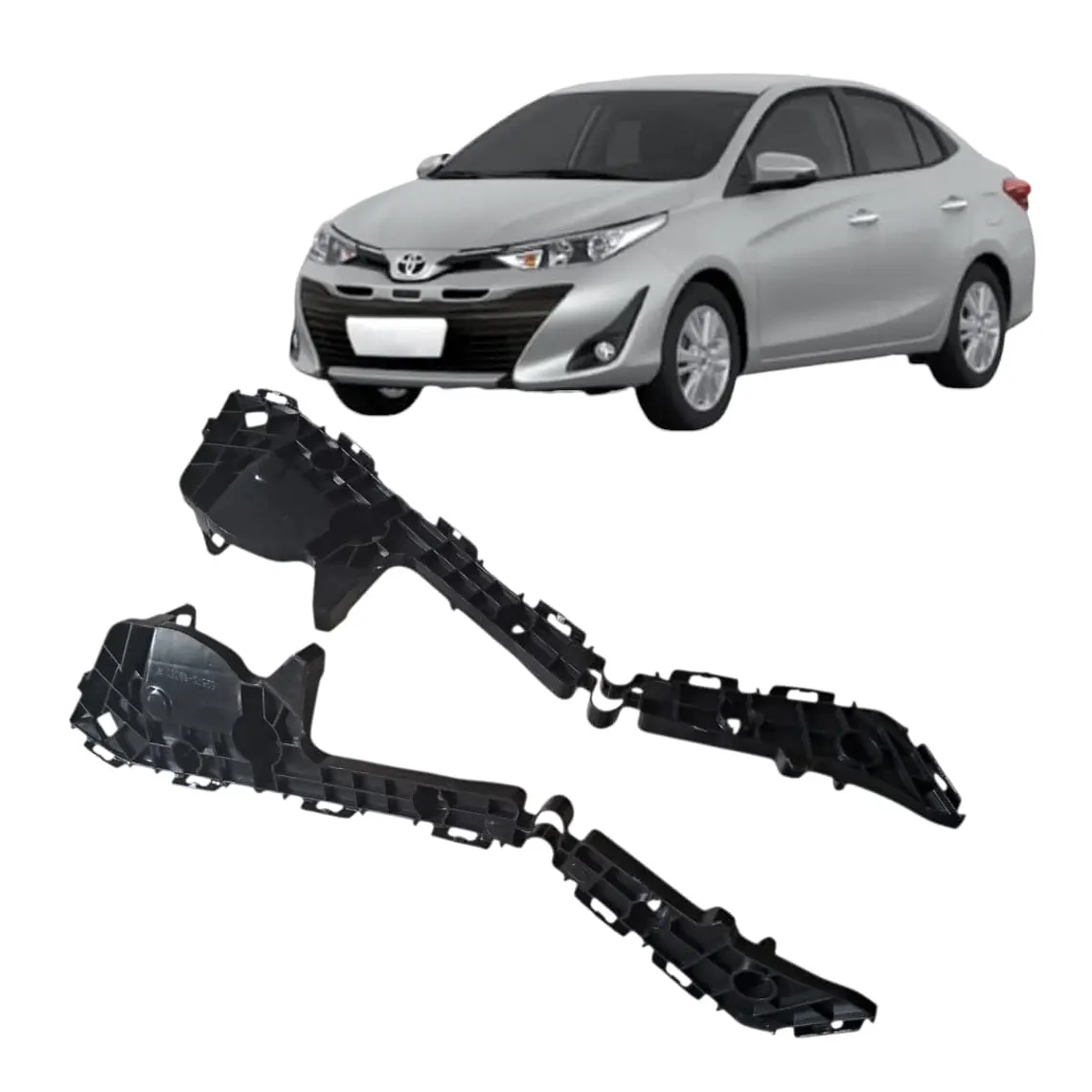 Par Ménsulas Traseras Compatible Toyota Yaris Sdn 2019-2023 1
