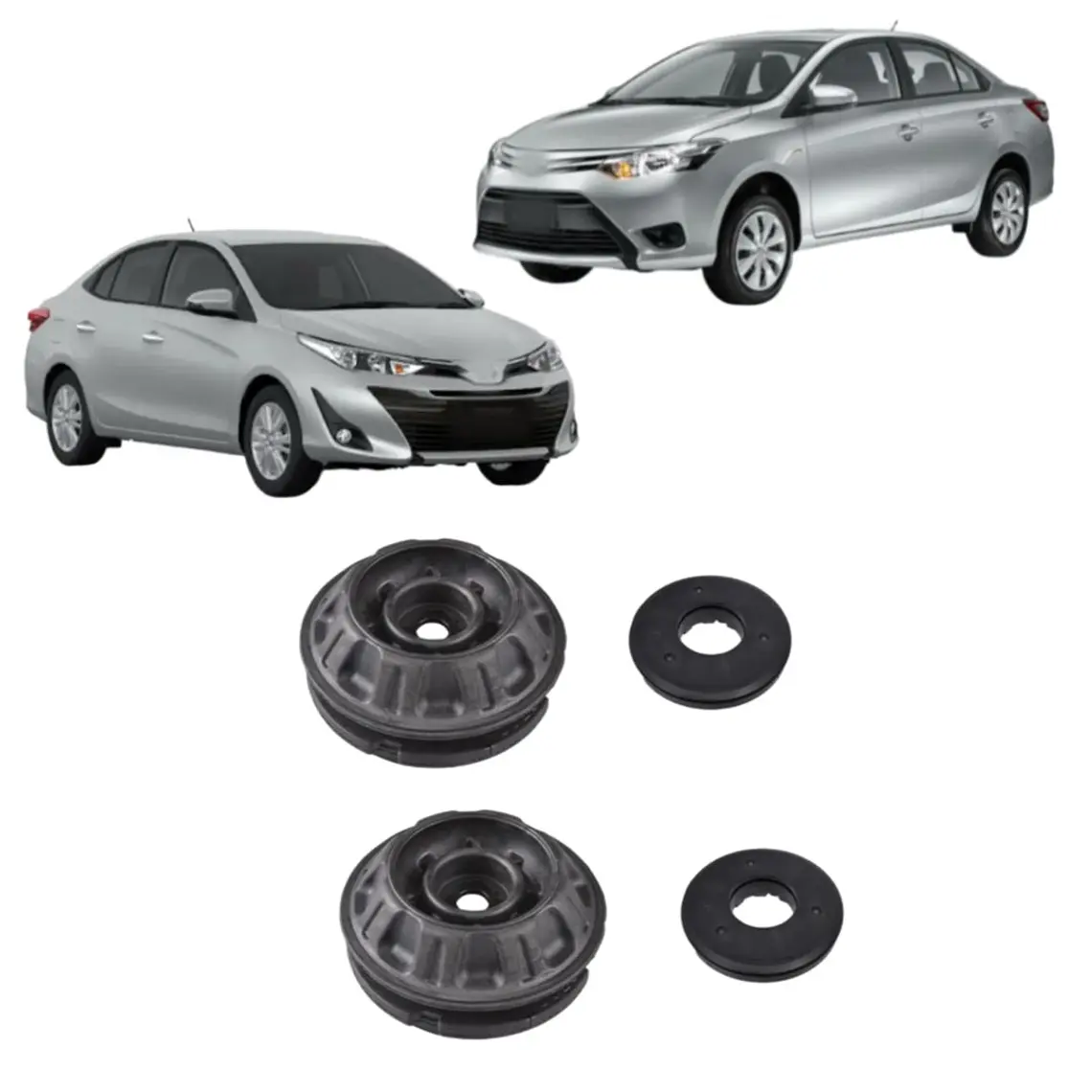 Par Cazoletas + Rodamientos Compatible Toyo Yaris 2014-2023 1