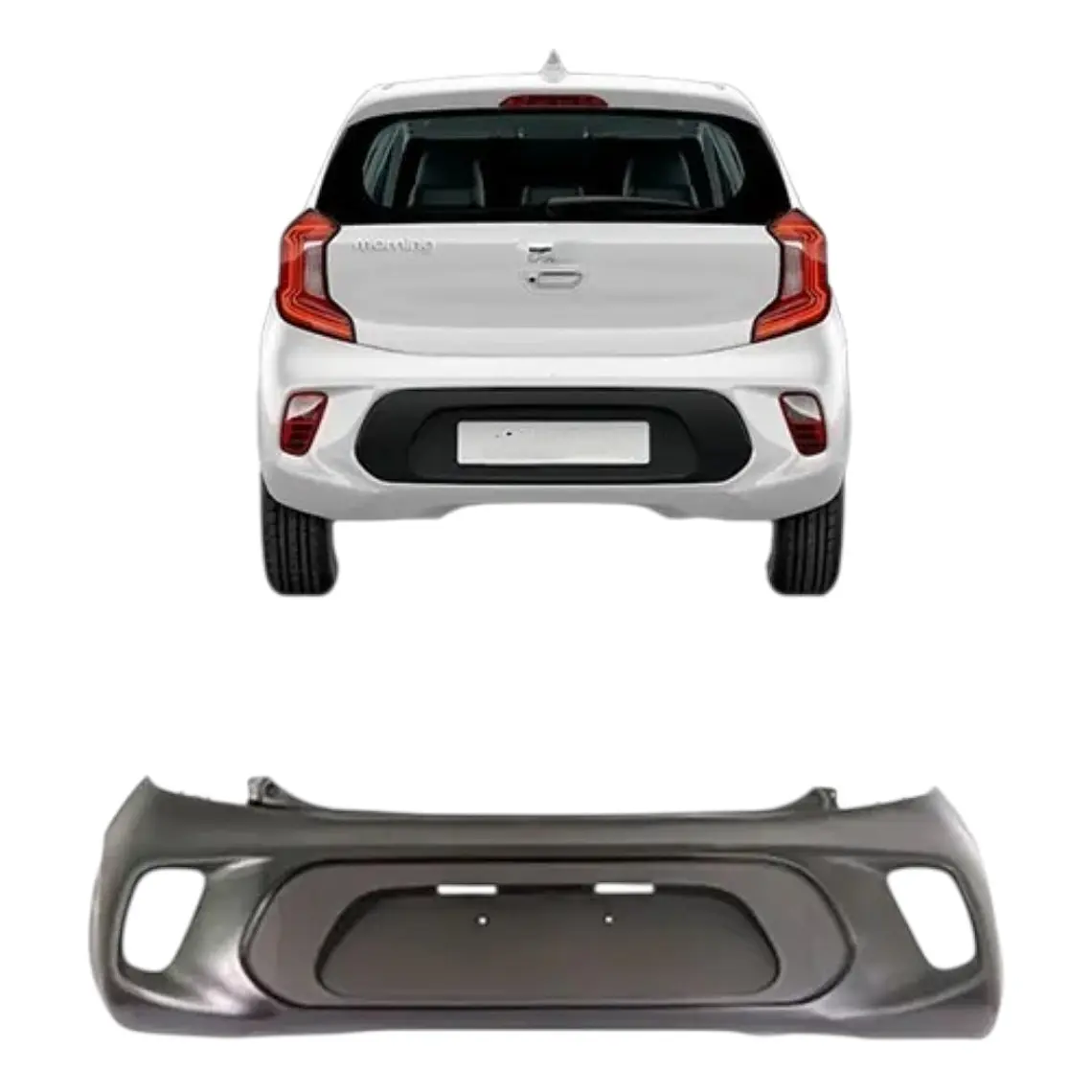 Parachoque Trasero Compatible Kia Morning 2018-2023 2