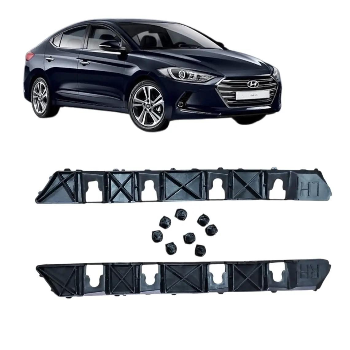 Par Mensulas Traseras Compatible Hyund Elantra 2016-2018 /f2 1