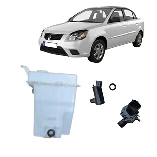 Deposito + Bomba Limpia Brisas Compatible Kia Rio Jb 06-11