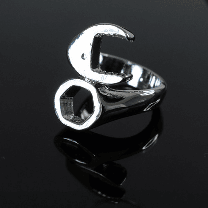 Anillo Con Diseño Acero Inoxidable Unisex Llave Mecánico 2