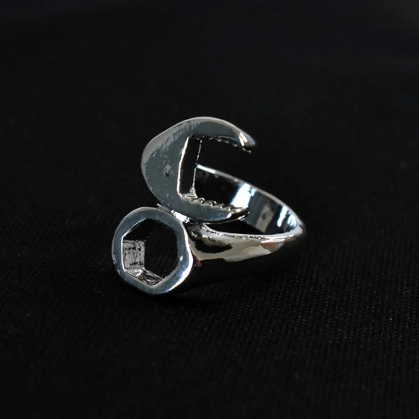 Anillo Con Diseño Acero Inoxidable Unisex Llave Mecánico 6