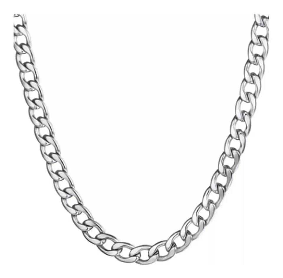 Collar Cadena Hombre Acero Inoxidable Grumet 7mm 1