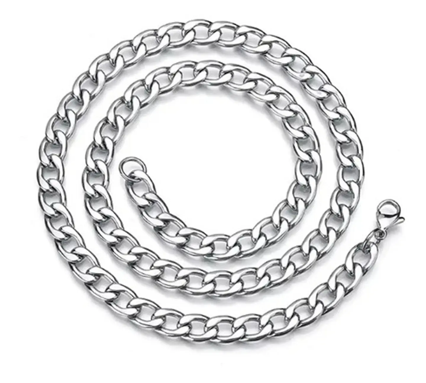 Collar Cadena Hombre Acero Inoxidable Grumet 7mm 2