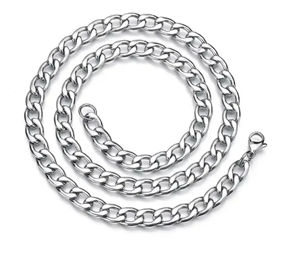 Collar Cadena Hombre Acero Inoxidable Grumet 7mm 2