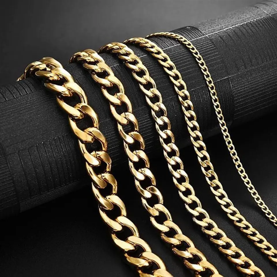 Collar Cadena Hombre Acero Inoxidable Grumet 7mm 11