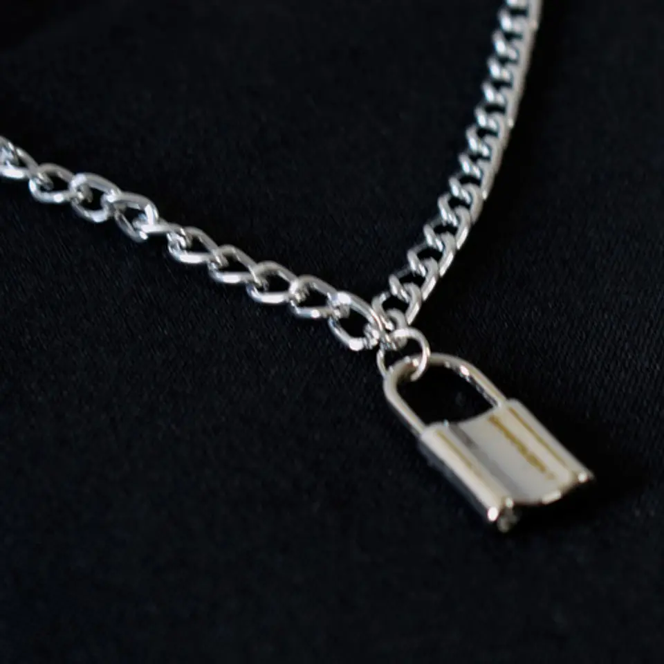 Cadena Collar Unisex Estilo Hip Hop Acero Colgantes 3 En 1 4
