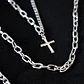 Cadena Collar Unisex Estilo Hip Hop Acero Colgantes 3 En 1 - Miniatura 5