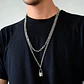 Cadena Collar Unisex Estilo Hip Hop Acero Colgantes 3 En 1 - Miniatura 9