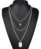 Cadena Collar Unisex Estilo Hip Hop Acero Colgantes 3 En 1 - Miniatura 11