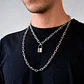 Cadena Collar Unisex Estilo Hip Hop Acero Colgantes 3 En 1 - Miniatura 17