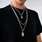 Cadena Collar Unisex Estilo Hip Hop Acero Colgantes 3 En 1 - Miniatura 20