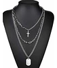 Cadena Collar Unisex Estilo Hip Hop Acero Colgantes 3 En 1 - Miniatura 21