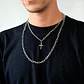 Cadena Collar Unisex Estilo Hip Hop Acero Colgantes 3 En 1 - Miniatura 24