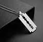 Collar Hoja De Afeitar Acero Inoxidable Cuchillas Colgante - Miniatura 4