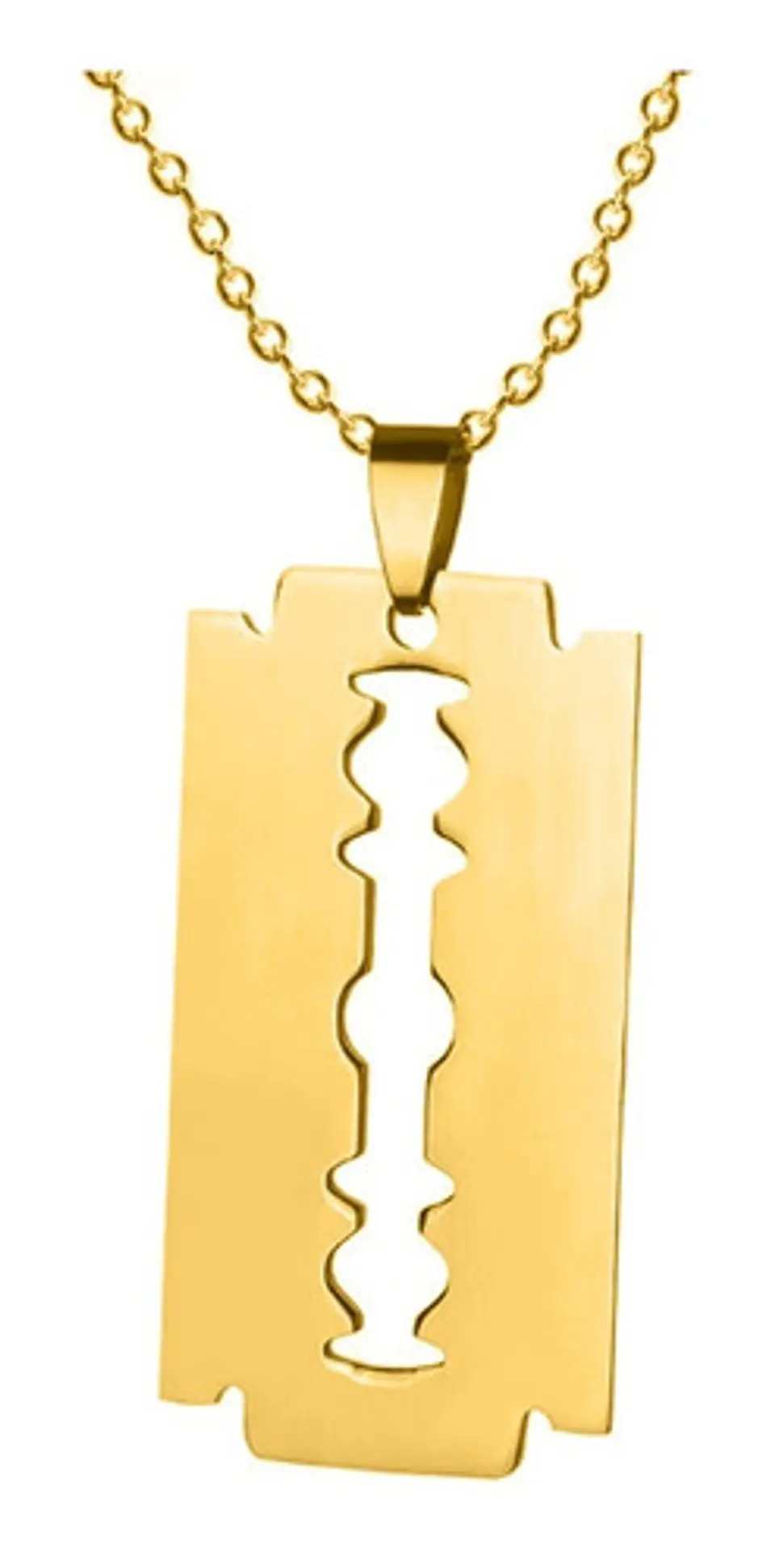Collar Hoja De Afeitar Acero Inoxidable Cuchillas Colgante 6