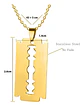 Collar Hoja De Afeitar Acero Inoxidable Cuchillas Colgante - Miniatura 7