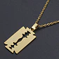 Collar Hoja De Afeitar Acero Inoxidable Cuchillas Colgante - Miniatura 8