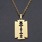 Collar Hoja De Afeitar Acero Inoxidable Cuchillas Colgante - Miniatura 9