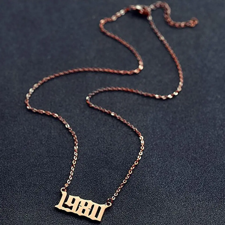 Collar Cadena Número Año De Nacimiento Fecha 1980 1990 2000 61