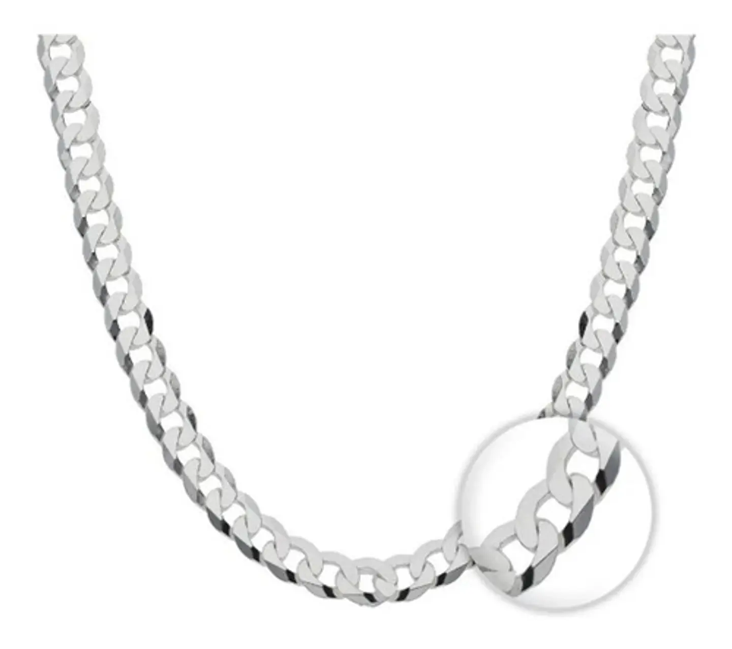 Cadena Grumet Chapado Plata 925 60cm 8mm 37g Collar Hombre 1