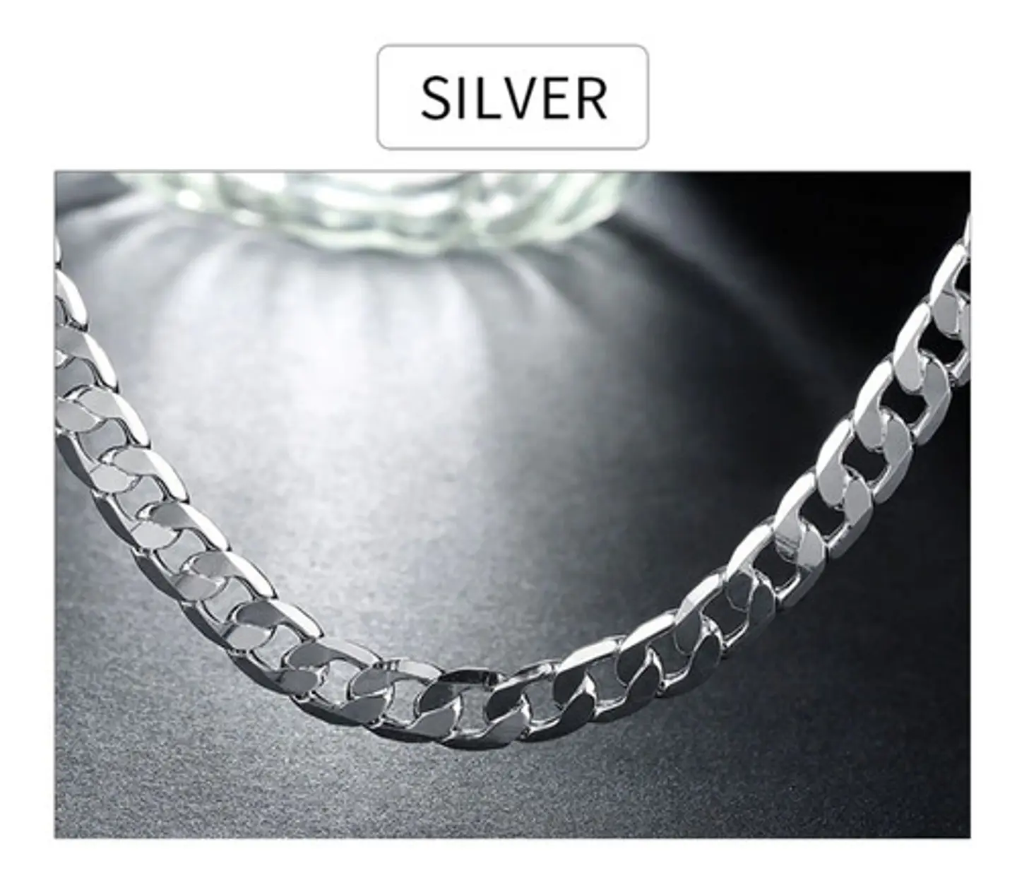 Cadena Grumet Chapado Plata 925 60cm 8mm 37g Collar Hombre 3
