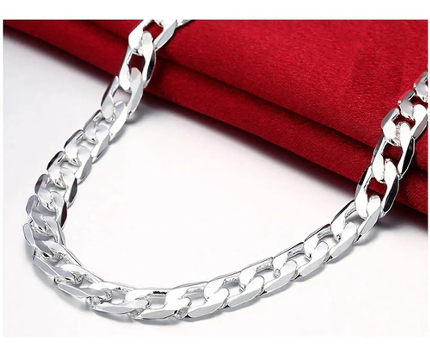Cadena Grumet Chapado Plata 925 60cm 8mm 37g Collar Hombre 5