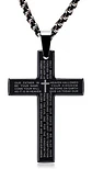 Collar Cruz Oración Hombres Caballeros Moda Masculina Acero - Miniatura 1