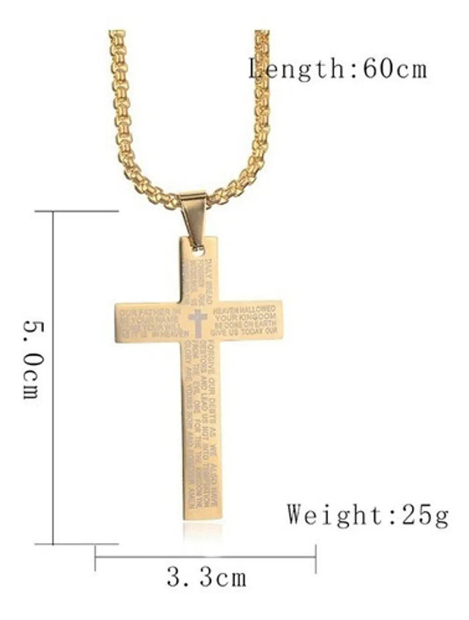 Collar Cruz Oración Hombres Caballeros Moda Masculina Acero 8