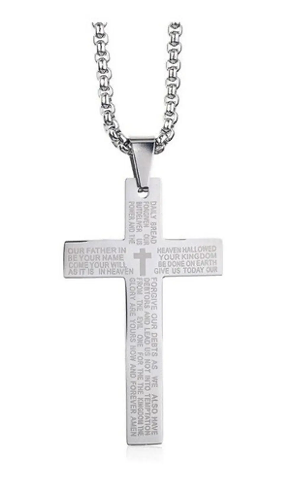 Collar Cruz Oración Hombres Caballeros Moda Masculina Acero 13