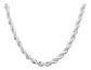 Cadena Torbillon Chapado Plata 925 60cm y 50cm 4mm 23g Collar Hombre - Miniatura 1