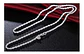 Cadena Torbillon Chapado Plata 925 60cm y 50cm 4mm 23g Collar Hombre - Miniatura 4