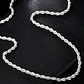 Cadena Torbillon Chapado Plata 925 60cm y 50cm 4mm 23g Collar Hombre - Miniatura 6