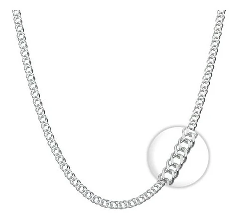 Cadena Triple Grumet Chapado Plata 925 Collar 6mm De Hombre