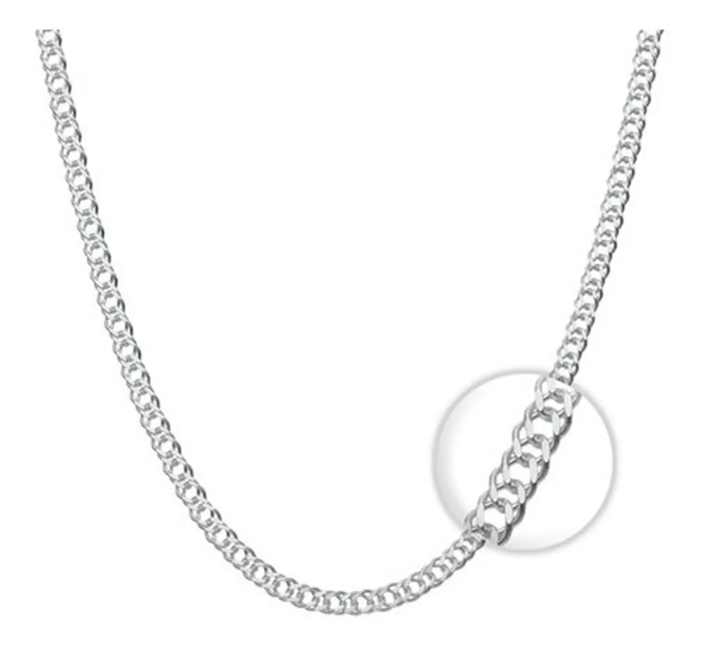 Cadena Triple Grumet Chapado Plata 925 Collar 6mm De Hombre 1