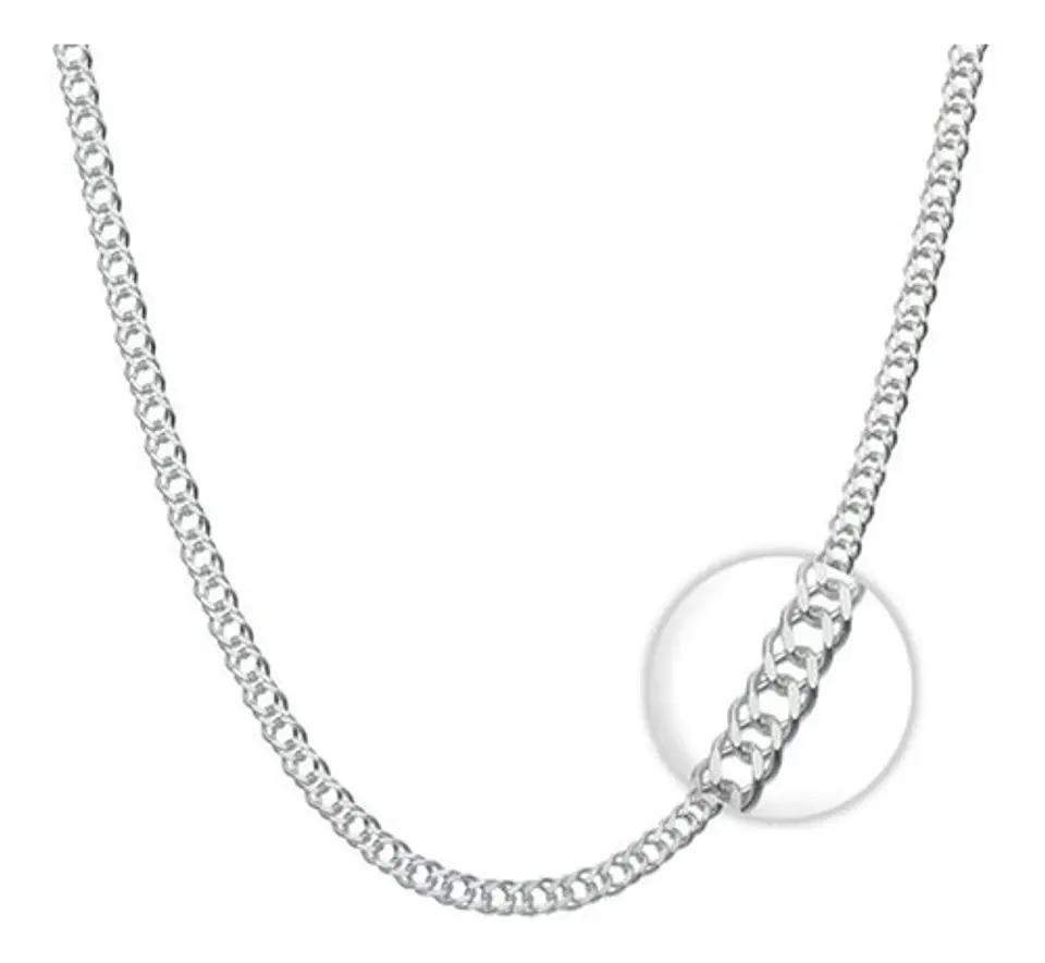Cadena Triple Grumet Chapado Plata 925 Collar 6mm De Hombre 1