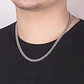Cadena Triple Grumet Chapado Plata 925 Collar 6mm De Hombre - Miniatura 4
