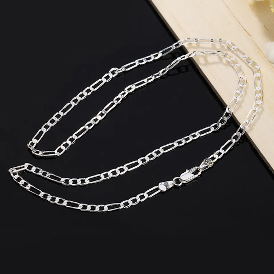 Cadena Cartier Chapado Plata 925 4mm 13g Collar Hombre 6
