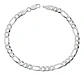 Pulsera Cartier Plata 925 4mm 21cm Chapado En Plata Hombre - Miniatura 1